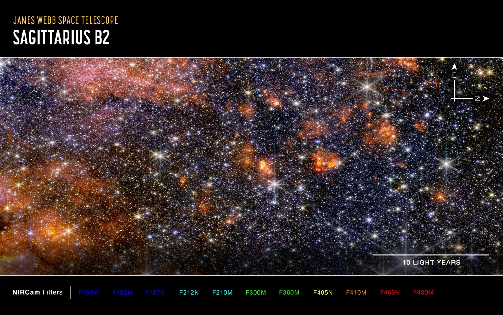 Diagrama de Nuvem molecular Sagittarius B2, nebulosa
