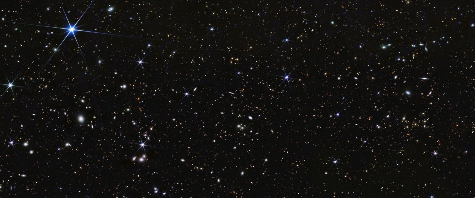 Campo COSMOS, campo profundo, em imagem do James Webb Space Telescope