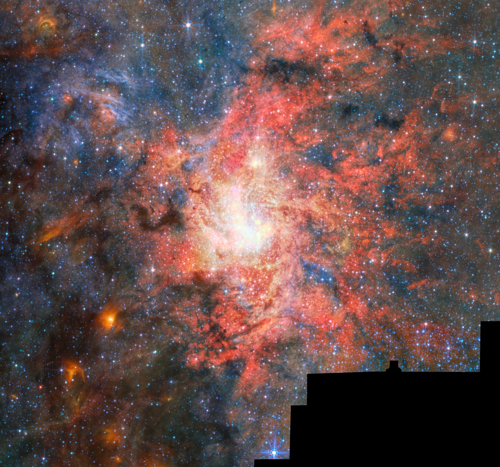 Centro da Via Láctea, região do céu, em imagem do James Webb Space Telescope