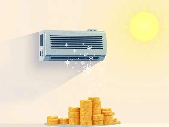 Ilustração sobre O ar-condicionado no verão