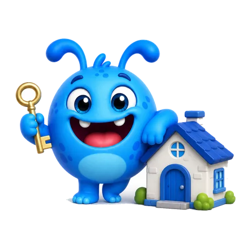 Valim, o mascote do ValorFinal, representando a categoria Imóveis