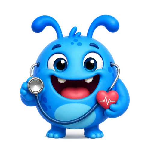 Valim, o mascote do ValorFinal, representando a categoria Saúde