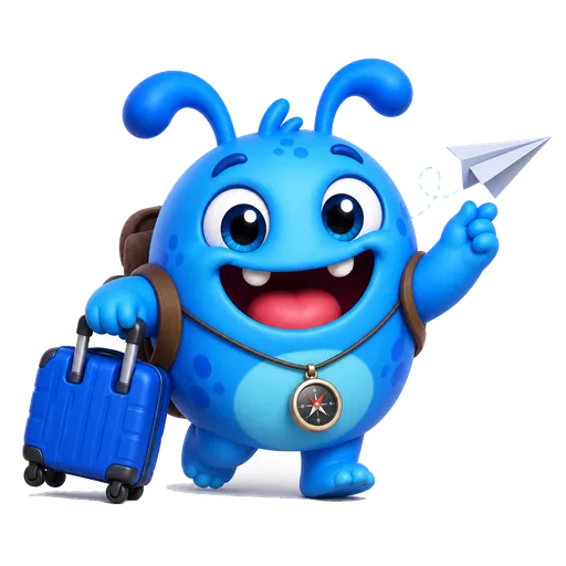 Valim, o mascote do ValorFinal, representando a categoria Viagem